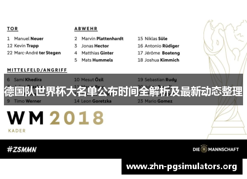 德国队世界杯大名单公布时间全解析及最新动态整理 德国队世界杯大名单公布时间全解析及最新动态整理