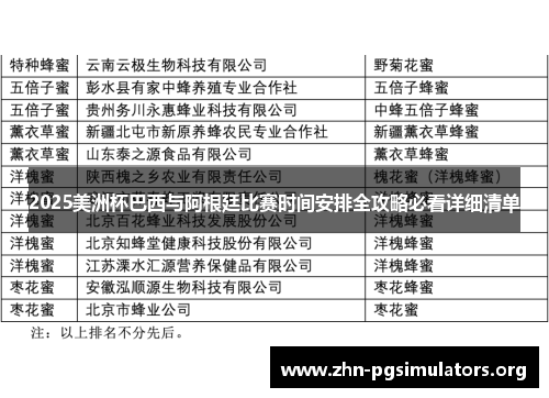 2025美洲杯巴西与阿根廷比赛时间安排全攻略必看详细清单 2025美洲杯巴西与阿根廷比赛时间安排全攻略必看详细清单
